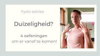 ZO kom je van je duizeligheid af 4 oefeningen  Fysio tips [upl. by Natsyrt]