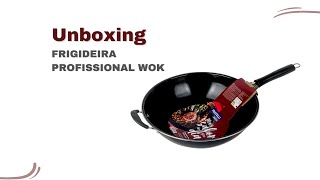 UNBOXING FRIGIDEIRA PROFISSIONAL WOK 34CM [upl. by Ahsiel]