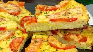 Pizza di zucchine e pomodori al forno golosa leggera e veloce  SaporitoTV [upl. by Audri]