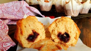 Como hacer Magdalenas rellenas con Mermelada  Muffins  CUKit [upl. by Willette]