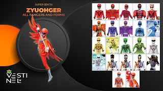 Zyuohger All Rangers and Form [upl. by Nosredneh617]