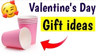 Valentine day gift ideas for boyfriend  Paper cup valentine day gift  best valentines day gift [upl. by Atipul]