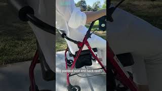 Red Aluminum Rollator With 6quotWheels rollatorwalker mobility nokamedical [upl. by Clarinda]