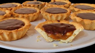 Delicious mini tarts recipe Tartlets tart recipe desserts to make at home Snickers [upl. by Curley757]