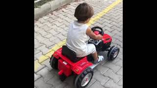 Pilsan akülü traktör 6 volt kids pretend play with batery powered car [upl. by Leinaj317]