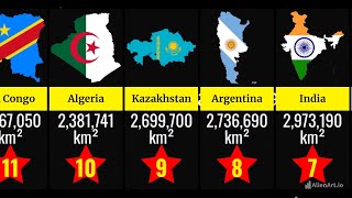 Comparison Land Area by Country  Countries Size Ranking [upl. by Eek]