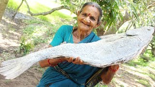 Amazing Barramundi Dry Fish Curry In Village Style by Grandma  Myna Street Food [upl. by Okun]