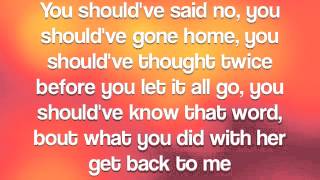 Shouldve Said No By Taylor Swift With Lyrics [upl. by Hannazus]