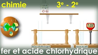 Réaction entre fer et acide chlorhydrique Corrosion des métaux cycle 4 PhysiqueChimie 3e 2e [upl. by Marte]