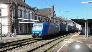 Zugsichtungen  Rheintalbahn  Rastatt III  20160420 full HD [upl. by Valida]