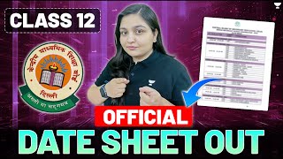 Official CBSE Date Sheet 2025 🚨  CBSE Latest News  Class 12th Board Exams Schedule out 🤯 [upl. by Anissej402]