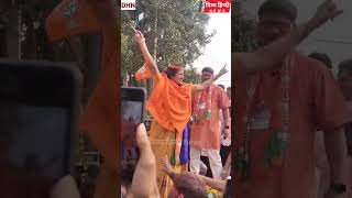 Navneet Rana Amravati Vijay rally Dhanushban viral [upl. by Ardnovahs422]