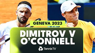 ENTERTAINING Grigor Dimitrov vs Christopher OConnell Contest  Geneva 2023 Highlights [upl. by Ulick698]