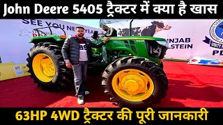 New Model John Deere 5405 4WD Tractor Full information Review price in Hindi 2023 KhetiKisan [upl. by Kathy489]