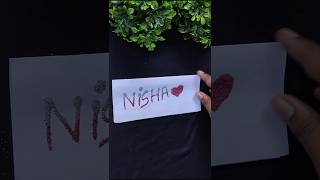 Kabhi na kabhi X Nisha SonyArtCraft dfyarts trending art nameart calligraphy namestatus [upl. by Eimor]