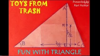 FUN WITH TRIANGLE  HINDI  Fold triangles to understand their properties [upl. by Anesusa625]