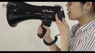 MyMealivos Megaphone with Siren Bullhorn 50 Watt  Bullhorn Speaker [upl. by Llemar38]