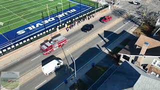 Fairhaven High School Football Team  MIAA Super Bowl Div 6 2023  Sendoff Parade [upl. by Tseng]