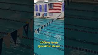 Uncontested victory 200 freestyle at Devilfish Classic [upl. by Yruoc]