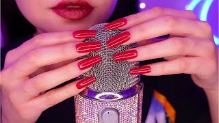 ASMR Extremely Tingly Mic Scratching amp Inaudible Whispering No Cover Long Nails [upl. by Verne]