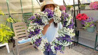 Making A Statice Wreath 🌸 [upl. by Augustina]