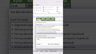 Excel’de Koşullu Biçimlendirme İle Tüm Satırı Renklendirme excel exceldersleri exceltips [upl. by Einahc400]