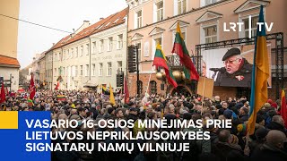 Vasario 16osios minėjimas prie Lietuvos nepriklausomybės signatarų namų Vilniuje  20240216 [upl. by Cuyler349]