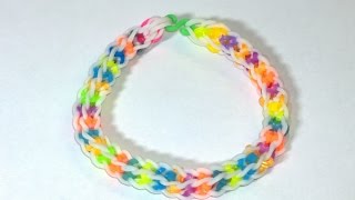 How to Make EASY Boxed Bow Bracelet With Two Forks No Rainbow Loom Need DIY [upl. by Nizam558]