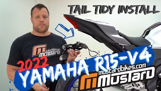 Installing a Mustard Bikes tail tidy on a 2022 Yamaha R15 [upl. by Aizat683]