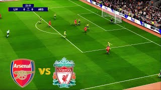 Liverpool vs Arsenal 2024 Mohamed Salah vs Bukayo Saka  Full Match Goals  PES Gameplay [upl. by Euqinay]