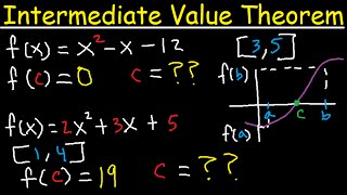 Intermediate Value Theorem Explained  To Find Zeros Roots or C value  Calculus [upl. by Olbap]