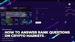 Crypto Market Analysis  How to Answer Rank Questions in Cindicator app [upl. by Atinej898]