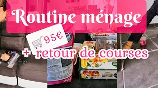 🧹 Routine MÉNAGE  retour de courses de la semaine 🛒 [upl. by Esiuole13]