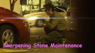 Sharpening stone maintenance traditional Japanese style cost 0 short film [upl. by Ardnusal773]