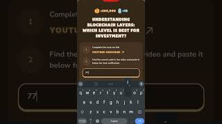 Understanding Blockchain Layers Which Level is Best for Investment  Memefi Youtube New Video Code [upl. by Coppock]