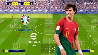 EFOOTBALL PES 2024 PPSSPP ORIGINAL PS5 On Androidamp ISO BEST Graphics Offline [upl. by Ynamrej]