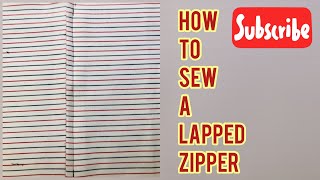 HOW TO SEW A LAPPED ZIPPER BEGINNERS TUTORIAL TAYLORMADE DETAILED [upl. by Elenaj613]