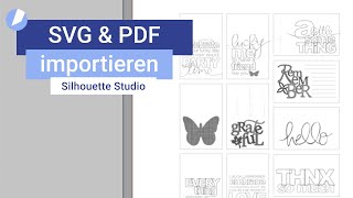 Silhouette Studio I SVG amp PDF importieren [upl. by Oaks]