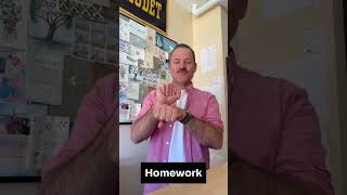 How to Sign quotHomeworkquot in ASL [upl. by Doowron]