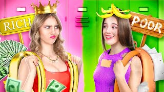 Rich Girl vs Poor Girl  Rich Kid in Broke Family [upl. by Granger606]