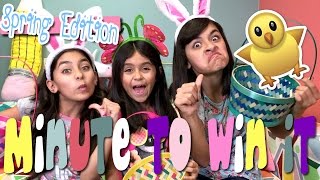 Minute To Win It  Spring Edition  CHALLENGES  GEM Sisters [upl. by Stedman]