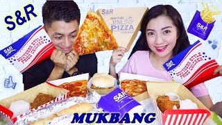 SampR MUKBANG Pizza Burger Chicken Fries Baked Chicken Roll [upl. by Brunella99]