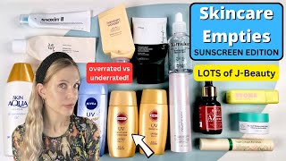 Skincare Empties the Sunscreen Edition [upl. by Barcot]