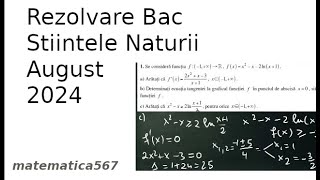 Rezolvare subiecte Bac SN August 2024 [upl. by Nomahs]