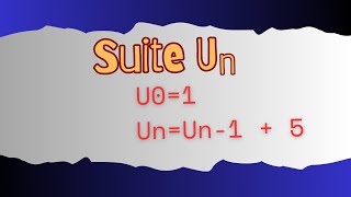 algorithme Suite Un [upl. by Esiled557]