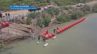 Hundreds of migrants seen crossing border into Texas The Hill [upl. by Arrio541]