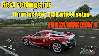 Best settings for Thrustmaster T150 wheel setup Forza Horizon 4 [upl. by Geoffry303]