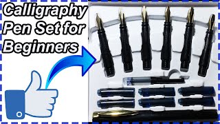 Best calligraphy pen set for beginners  Simple calligraphy pen  Calligraphy handwriting [upl. by Alracal]