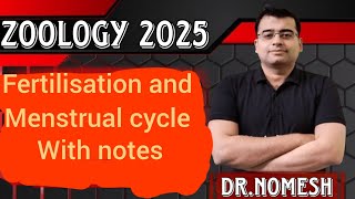 class 12 fertilisation and menstrual cycle byNOMESH sir khazana [upl. by Budge805]