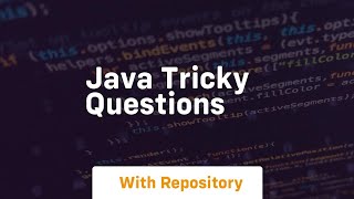 java tricky questions [upl. by Battista]